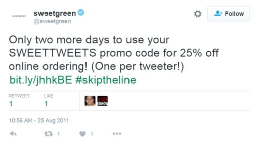 sweetgreen coupon code