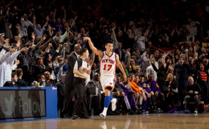 Jeremy Lin after big three against the Los Angeles Lakers