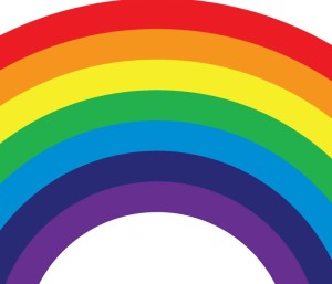 Castro crosswalk rainbow design