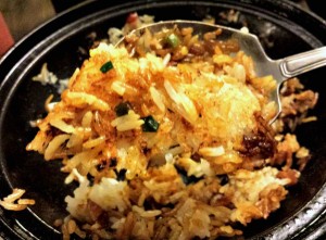 Crispy Browned Rice at the Clay Pot bottom