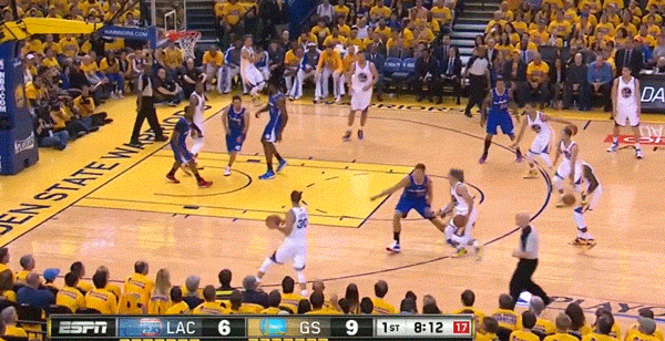 Steph Curry five three pointers simultaneously