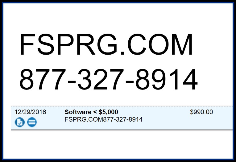What is the ‘FSPRG.COM’ charge on my credit card statement?