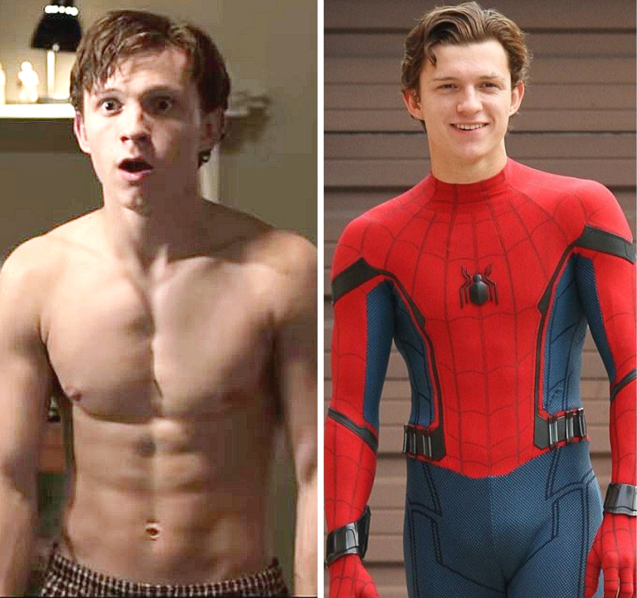 Here’s 75+ photos of Tom Holland shirtless and in his Spider Man costume